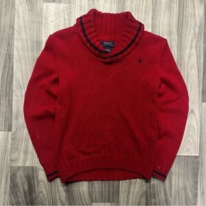 Polo by Ralph Lauren Red Knit Turtleneck Sweater